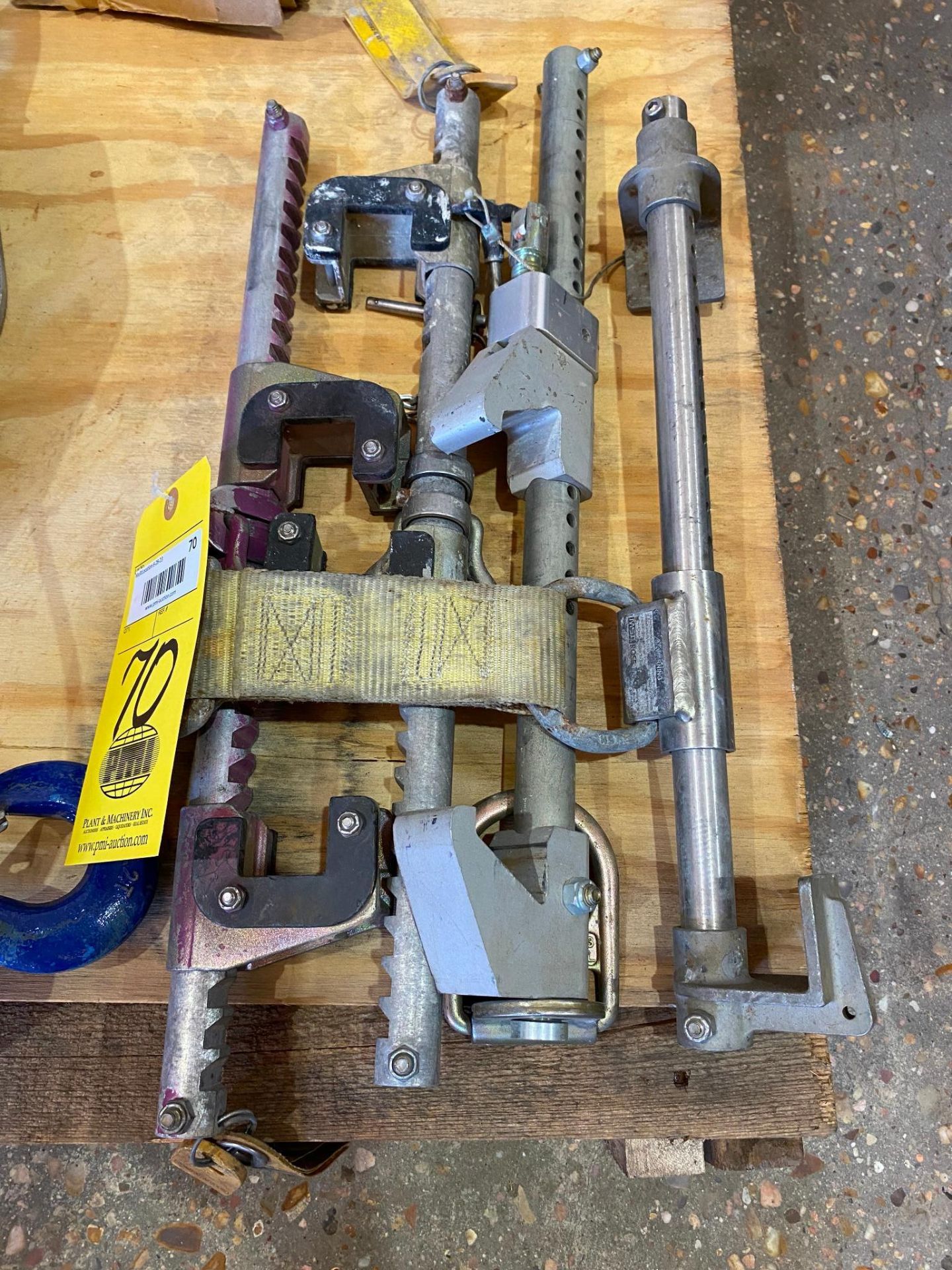 LOT CONSISTING OF: PPE, safety beam clamps, (4) anchor sliding beams (Located at: Tri R Erecting, 26