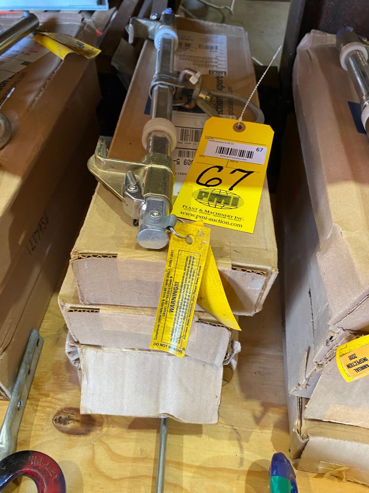 LOT CONSISTING OF: PPE, safety beam clamps, (5) anchor sliding beams (Located at: Tri R Erecting, 26