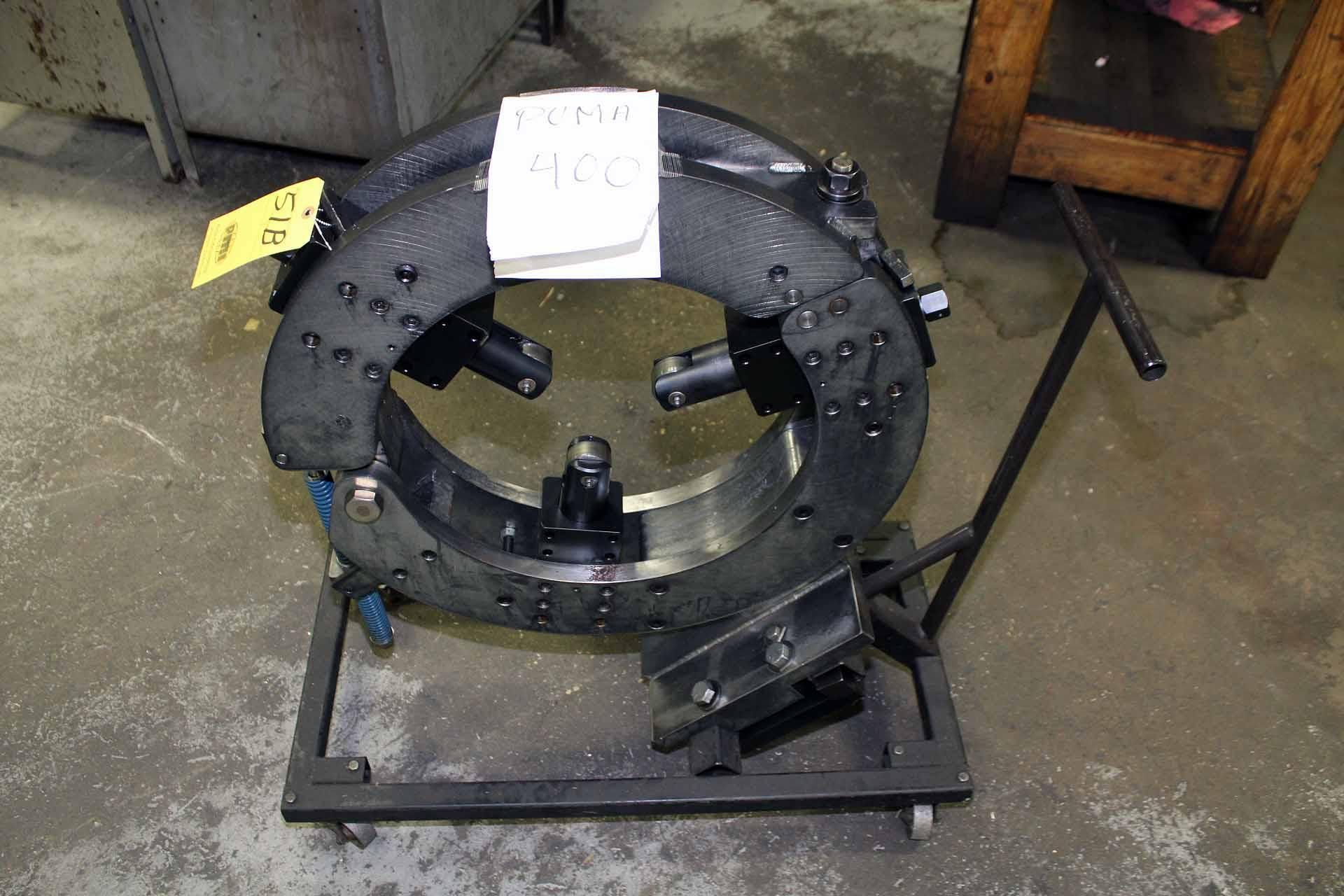 STEADYREST FOR PUMA 400L LATHE, w/ stand, approx. 18" max. dia. - Image 4 of 4