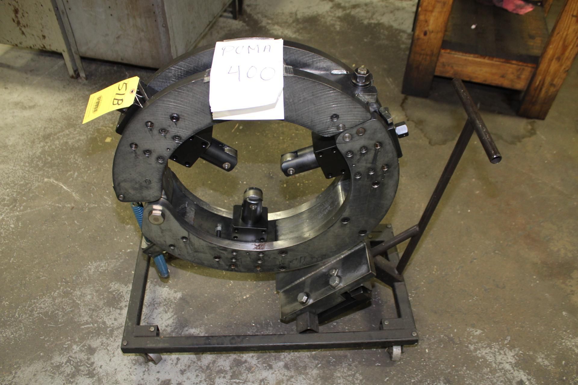 STEADYREST FOR PUMA 400L LATHE, w/ stand, approx. 18" max. dia. - Image 2 of 4