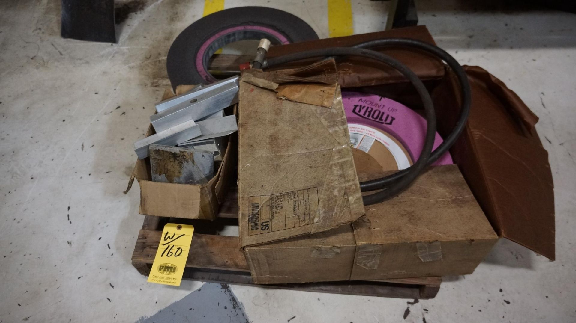 LOT CONSISTING OF: (1) pallet of grinding wheels, (1) stand, approx. 13", (stand included) - Image 2 of 2