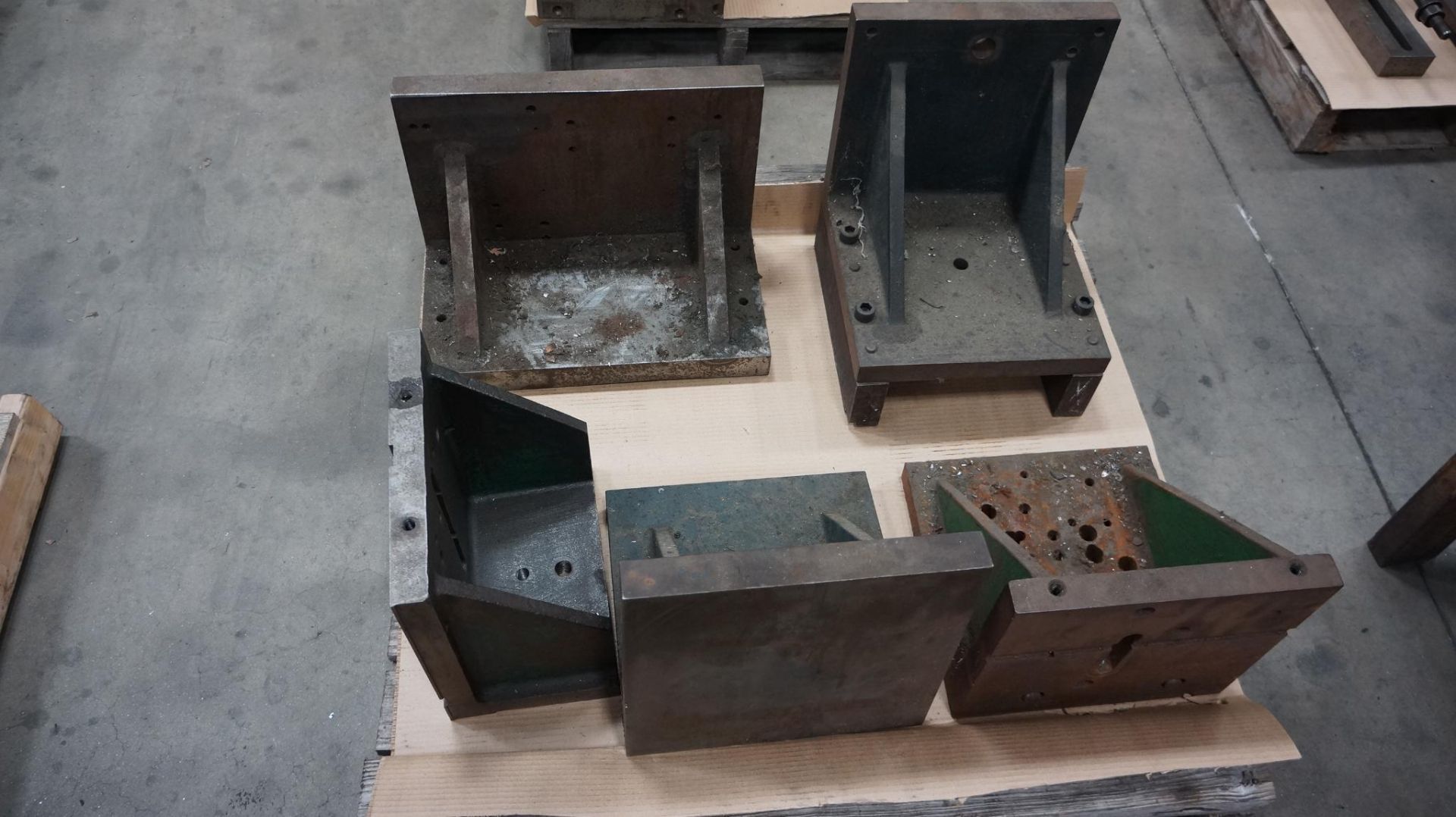 LOT OF ANGLE PLATES (THREE PALLETS) approx. (15) ranging in size from 12" x 24"W. x 17" tall to 5" x - Image 4 of 8