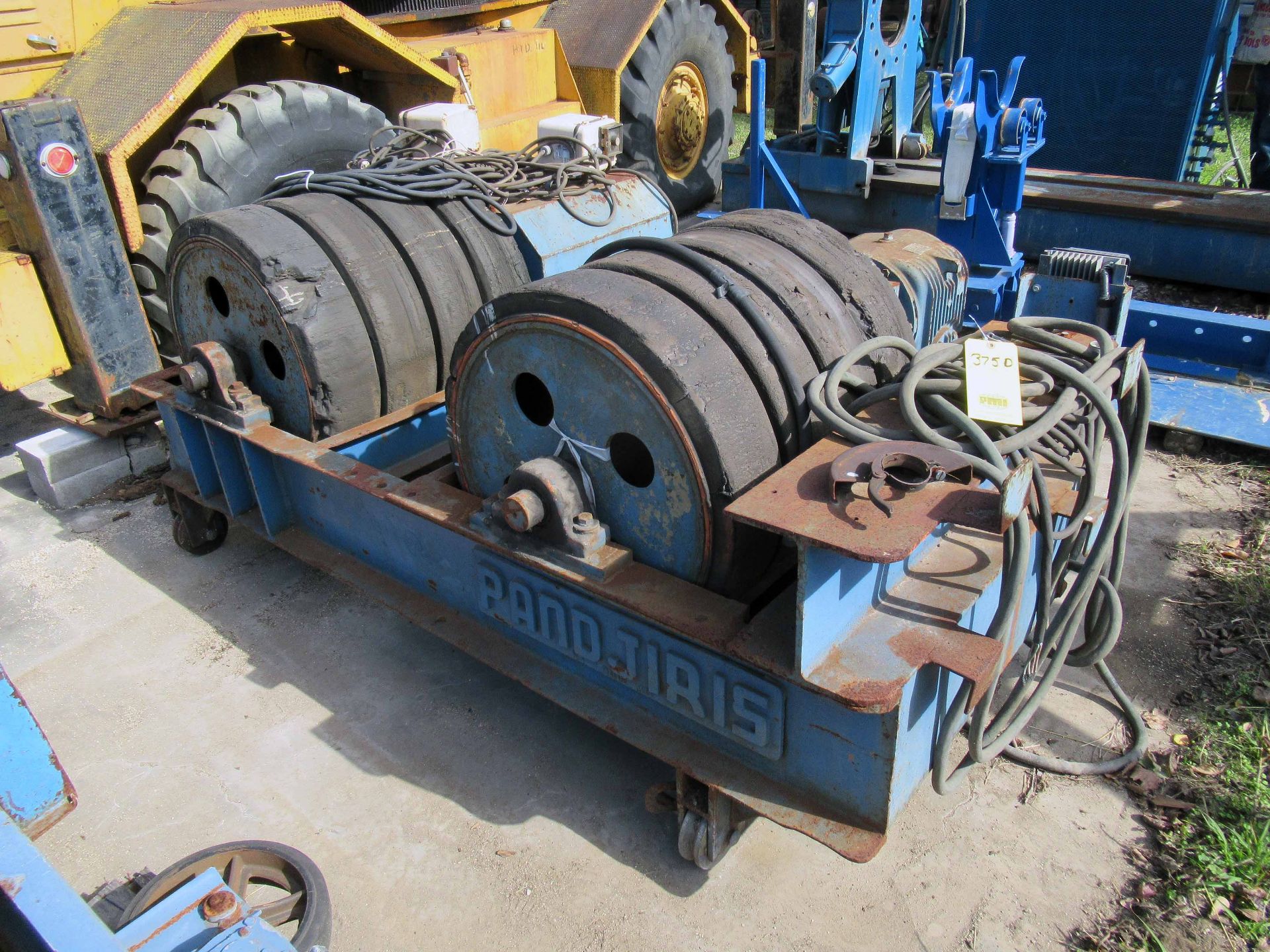 LARGE POWER TURNING ROLL, PANDJIRIS, (4) wheels, on track wheels (Located at: Precision Welding &