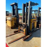 FORKLIFT, ELECTRIC NARROW-AISLE REACH, CATERPILLAR MDL. NRR40, 4,000 lb. cap. 24 v., 48" forks,