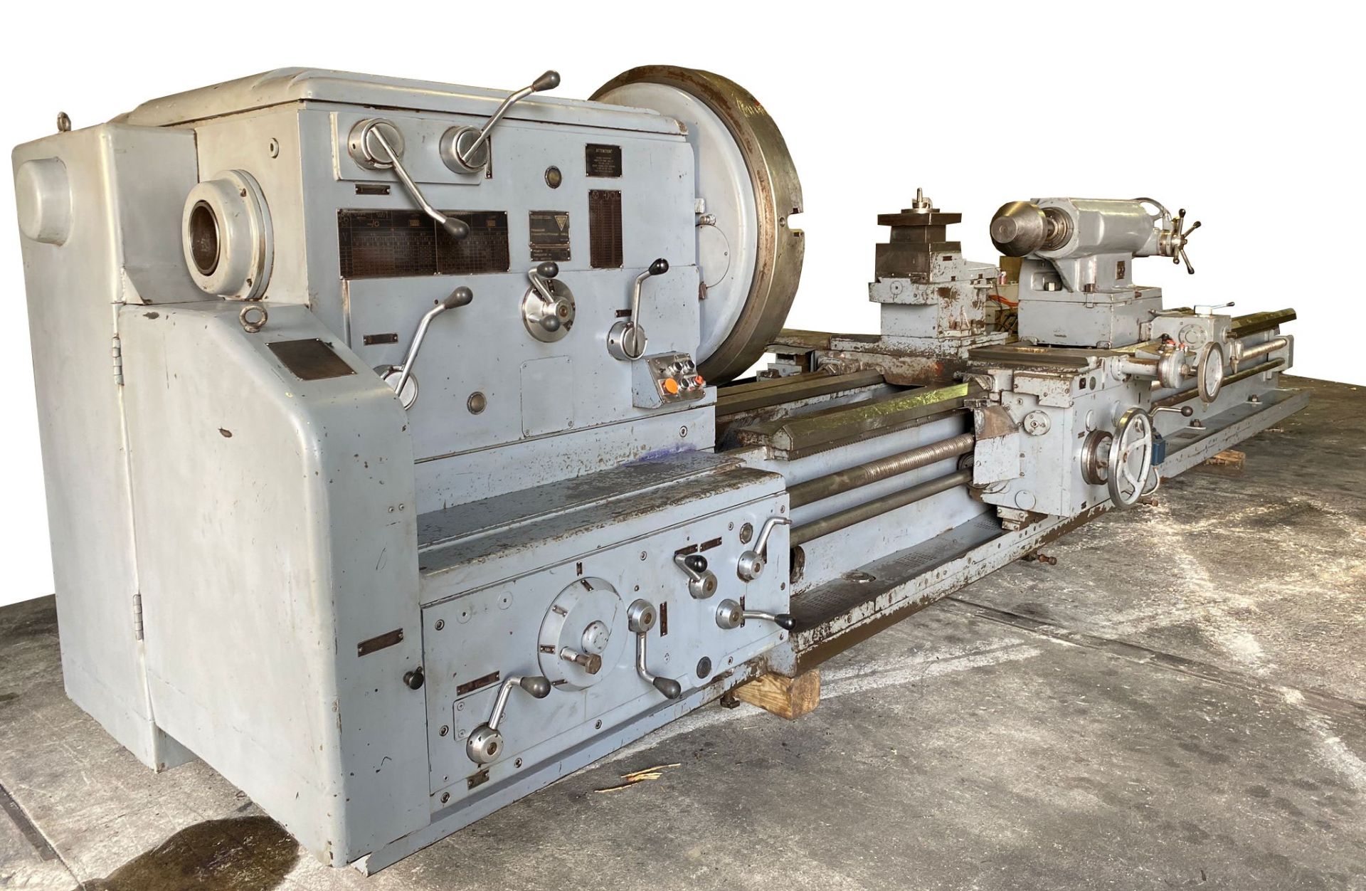 ENGINE LATHE, RYAZAN MDL. 55X180, 40” diameter 4-jaw chuck, 38” swing over carriage, 46” swing - Image 3 of 16