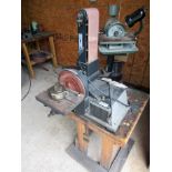 BELT & DISC. GRINDER, HITACHI SB 10Y (Located at: Star Machine Works, 150 Robin Dr., Livingston,