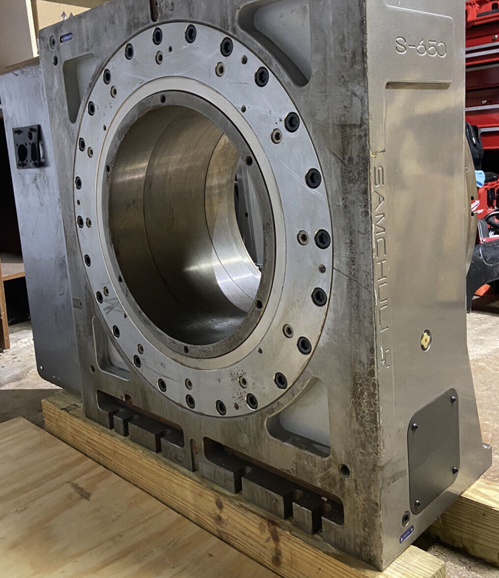 4TH AXIS ROTARY TABLE, SAMCHULLY MDL. S-650F22, Fanuc servo drive & motor, 14.64” Big Bore, Function - Image 9 of 20