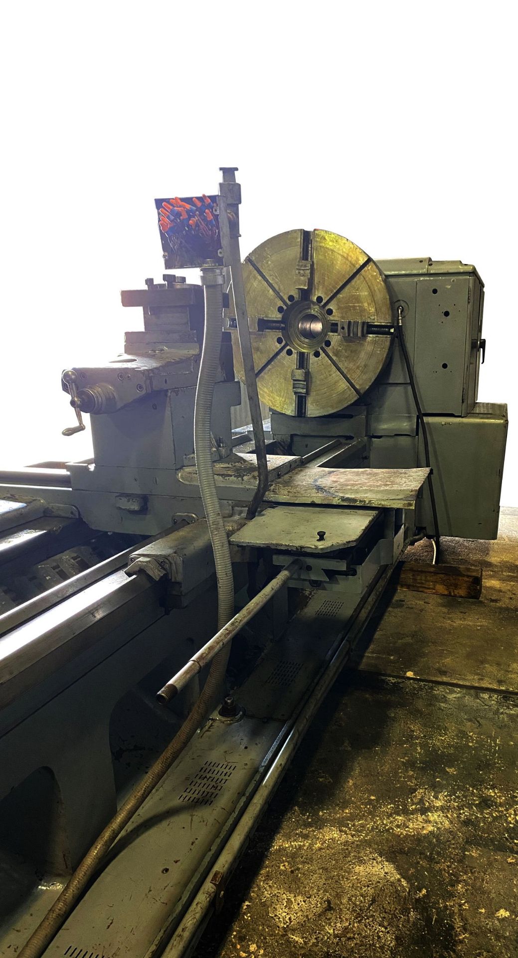 ENGINE LATHE, RYAZAN MDL. 55X180, 40” diameter 4-jaw chuck, 38” swing over carriage, 46” swing - Image 6 of 16