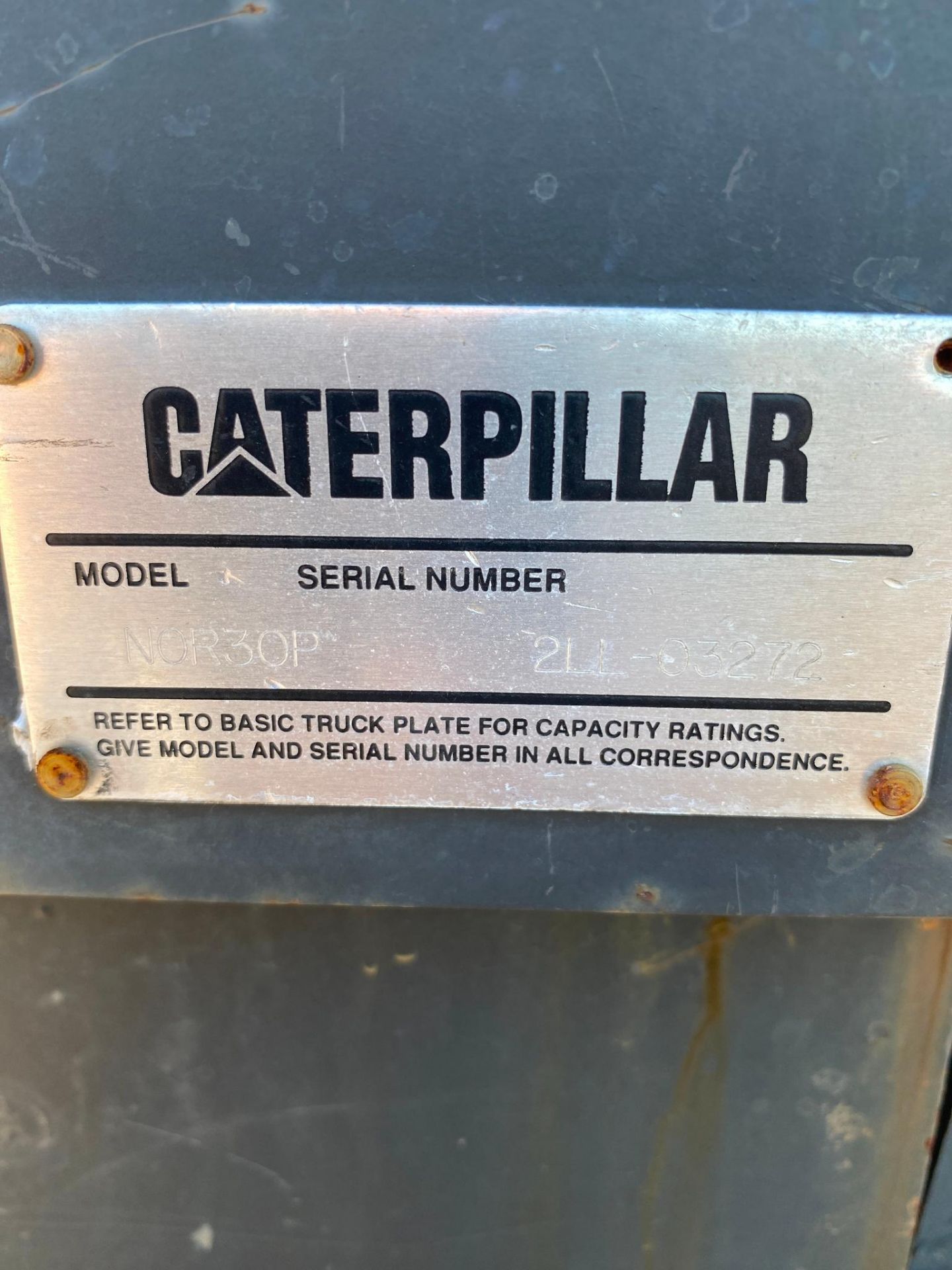 ELECTRIC ORDER PICKER, CATERPILLAR MDL. NOR30P, 3,000 lb. cap. S/N 2LL-03272 (needs repair) (Located - Image 4 of 6