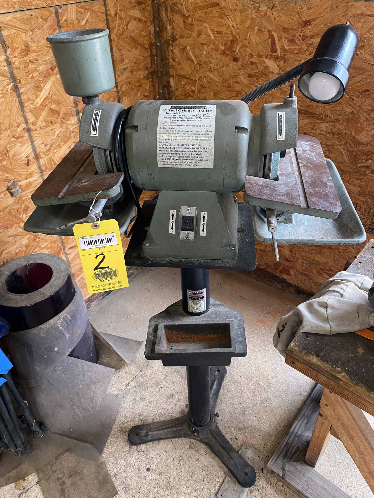 TOOL GRINDER, CENTRAL MACHINERY 6” (Located at: Star Machine Works, 150 Robin Dr., Livingston, TX