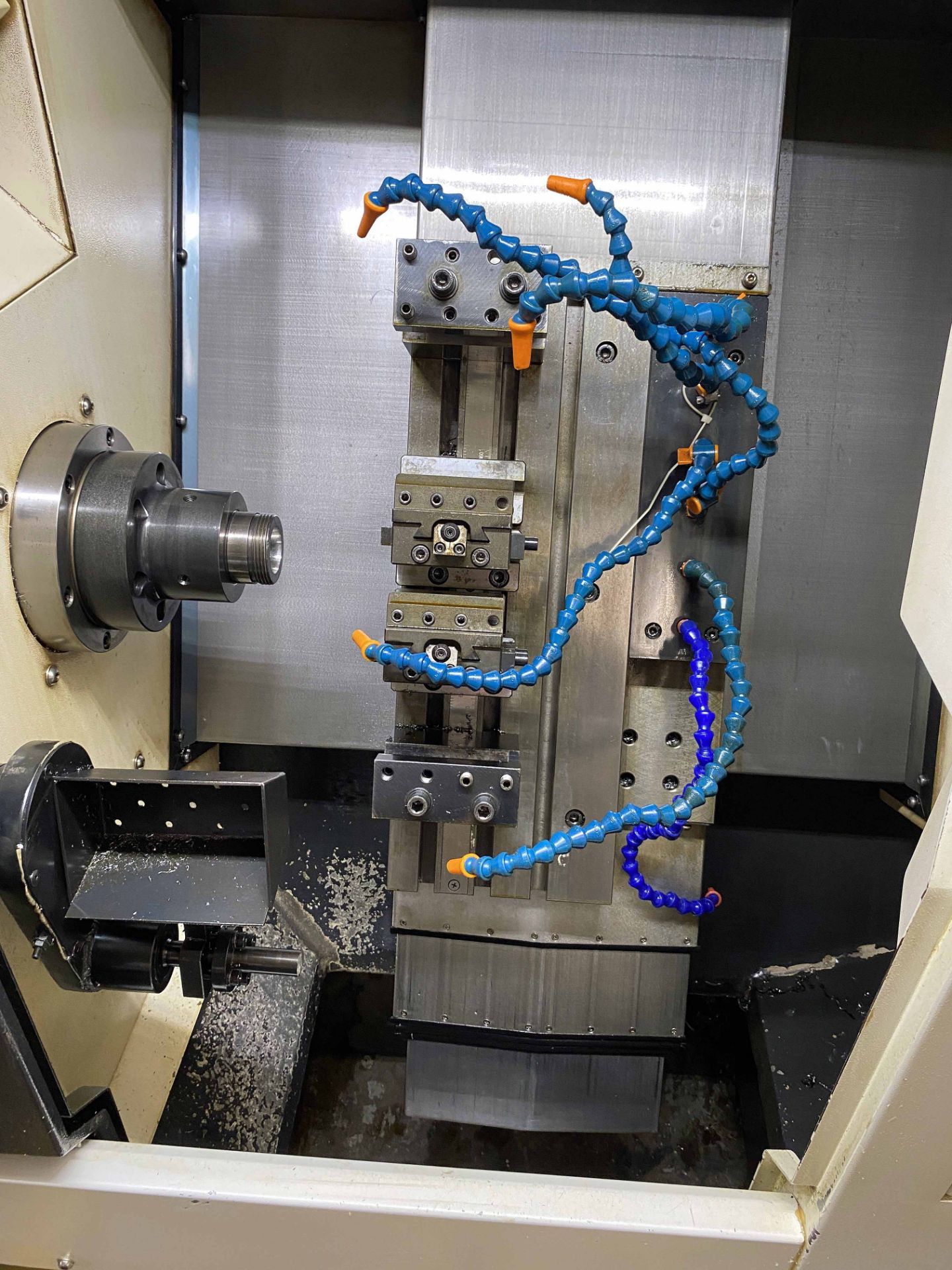CNC LATHE, HYUNDAI WIA MDL. KIT-400, new 2012, Fanuc i Series control, collet chuck, 6-station - Image 4 of 12