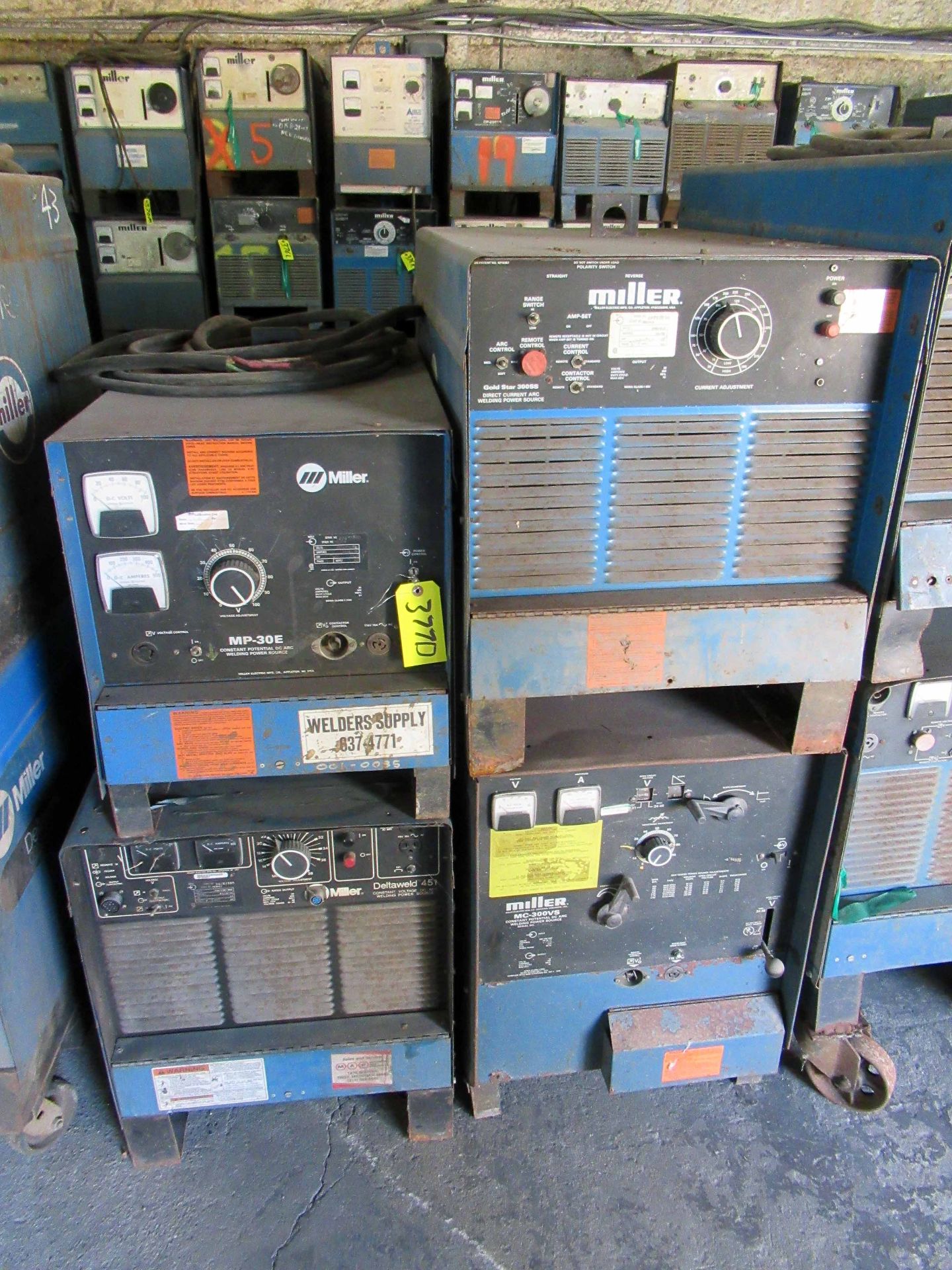 LOT OF WELDERS (4): (1) Miller MP30E, (1) Miller DW451, (1) Miller GS300SS & (1) Miller 300VS (