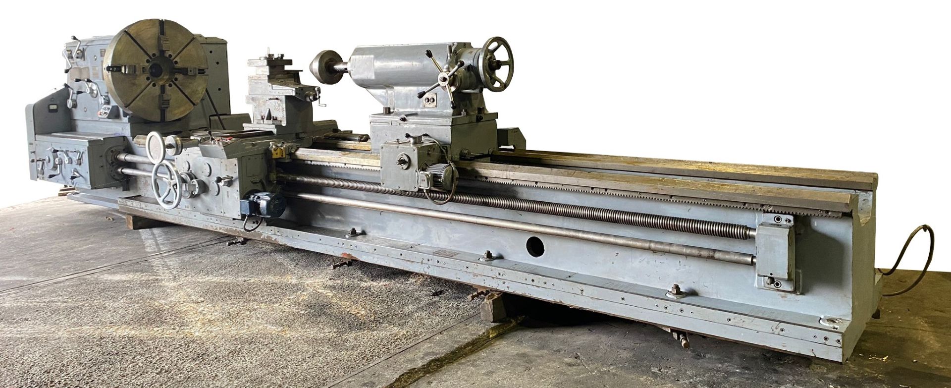 ENGINE LATHE, RYAZAN MDL. 55X180, 40” diameter 4-jaw chuck, 38” swing over carriage, 46” swing - Image 11 of 16