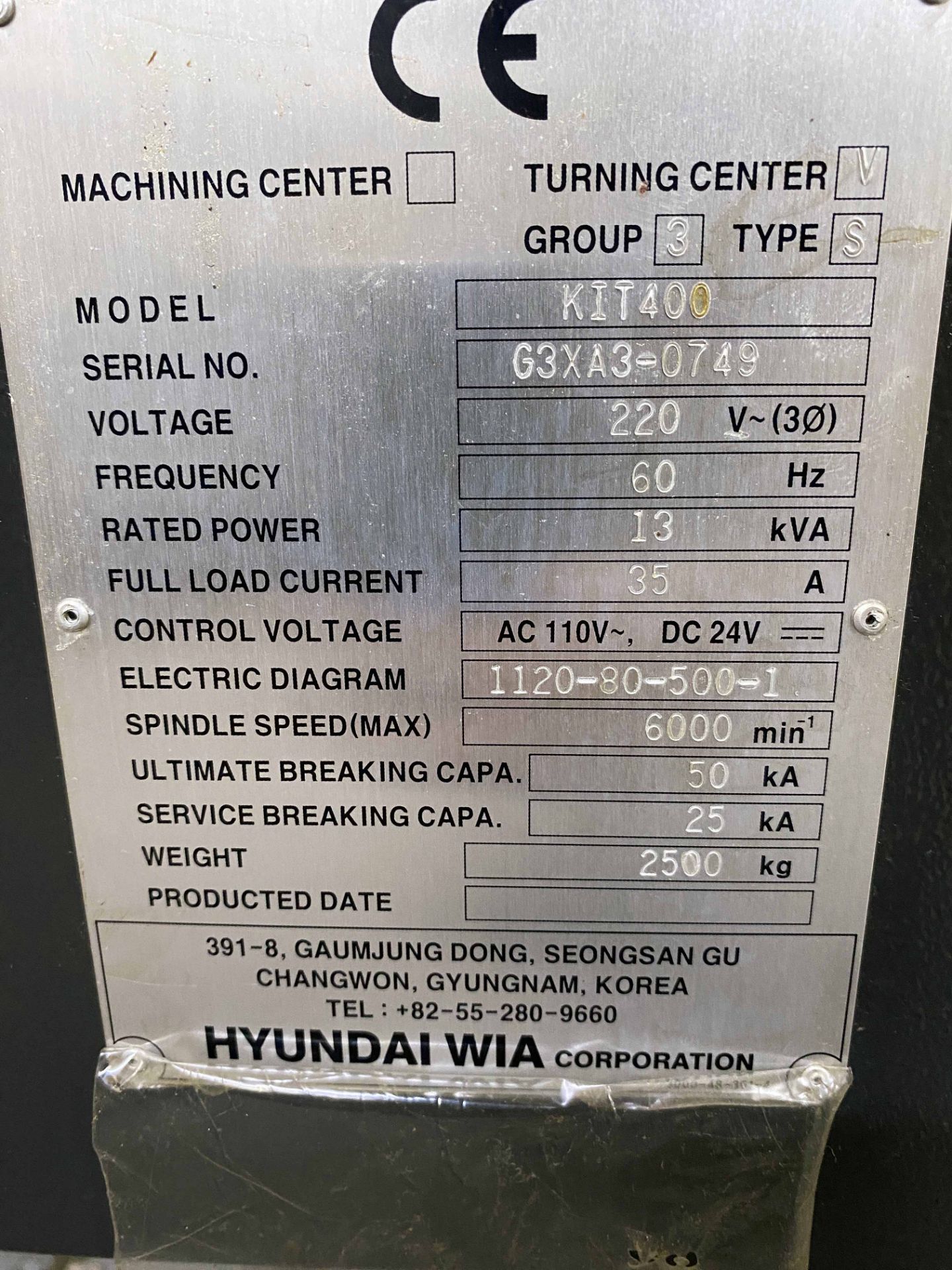 CNC LATHE, HYUNDAI WIA MDL. KIT-400, new 2012, Fanuc i Series control, collet chuck, 6-station - Image 6 of 12