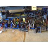LOT OF HAND TOOLS, assorted (under one table)