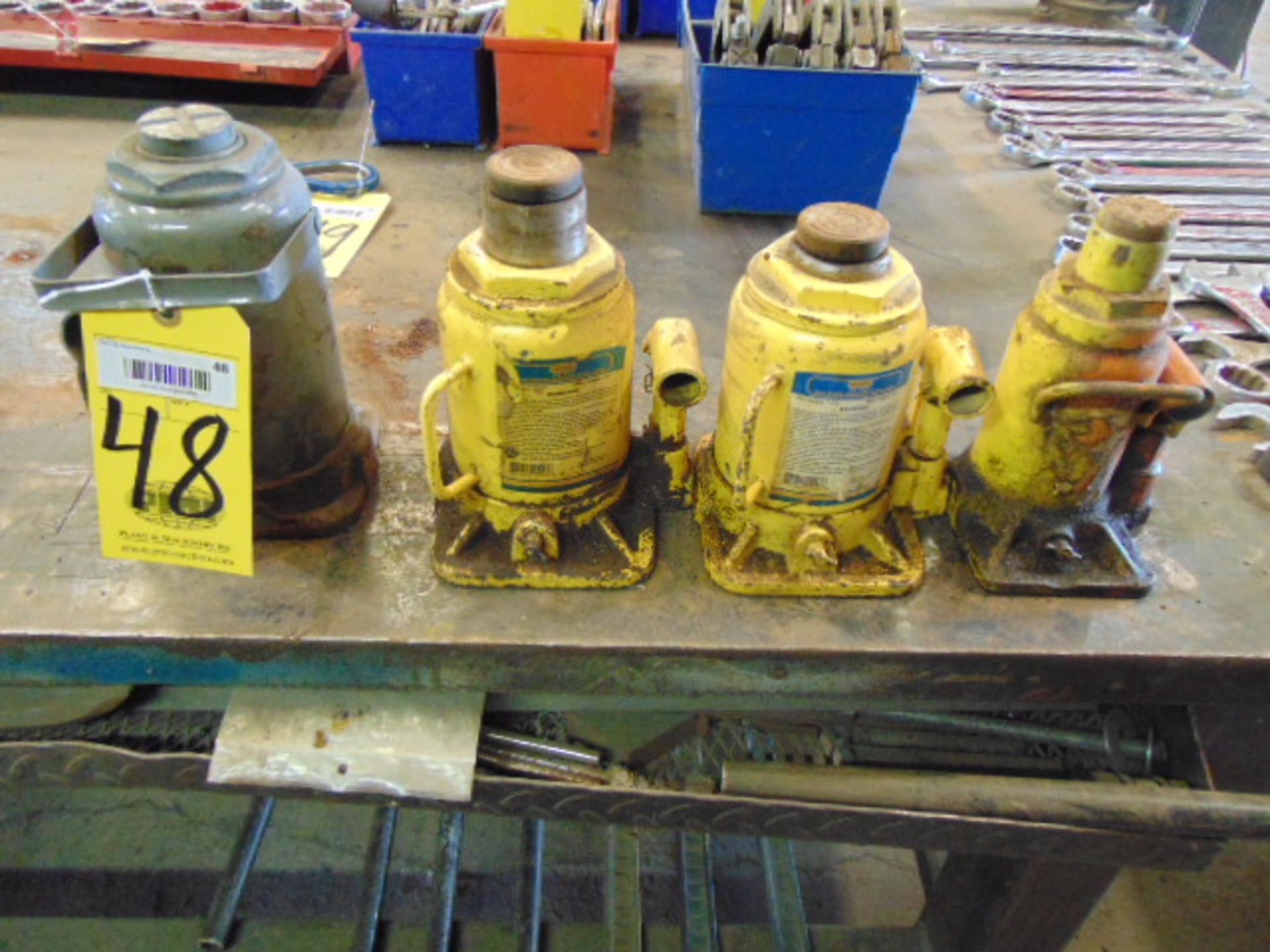 LOT OF BOTTLE JACKS (4), assorted