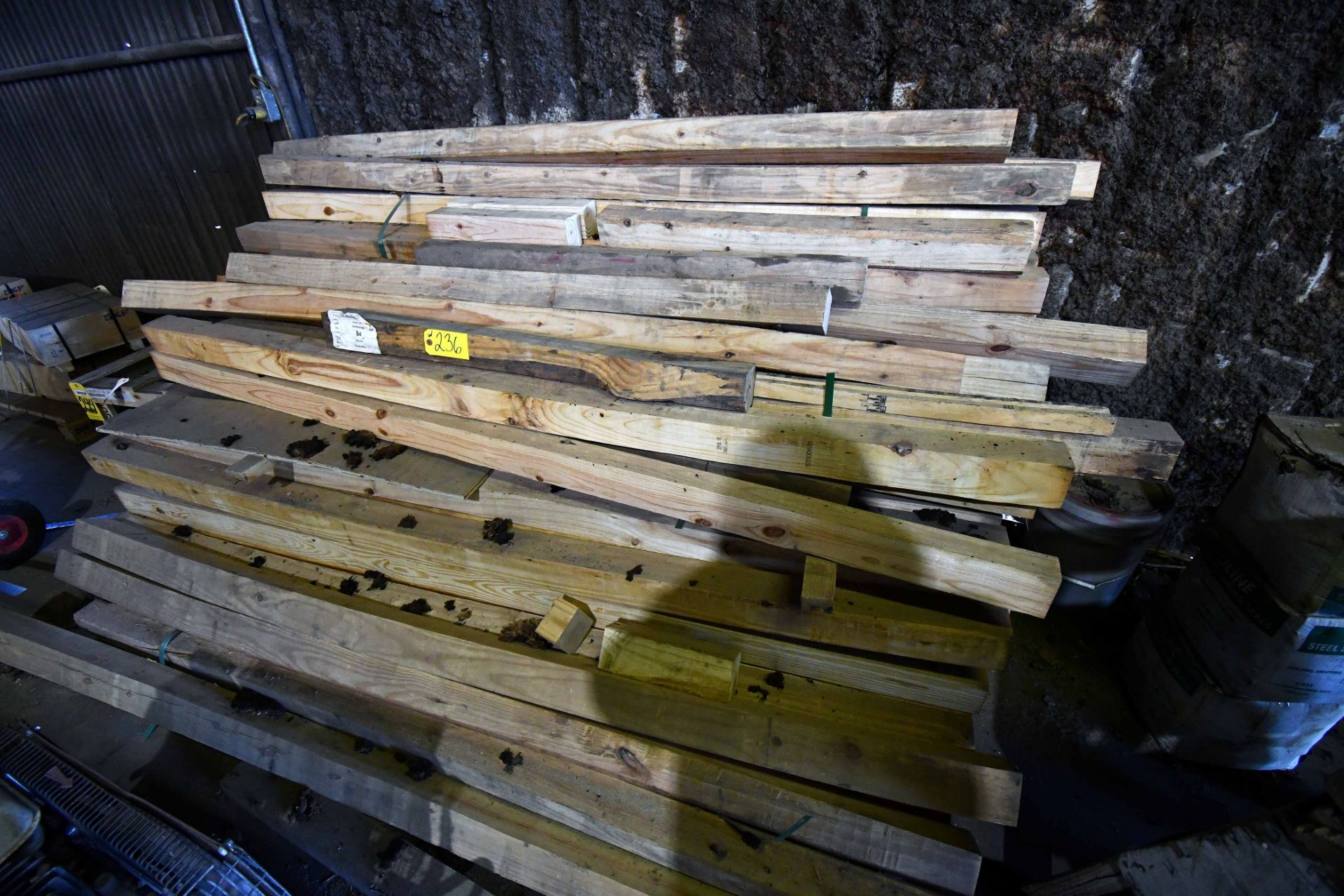 LOT OF LUMBER: 8 x 4-1/4 thk. plywood, 2" x 4" boards 18'L. Grade A, 4 x 4 x 8 boards - Image 3 of 3