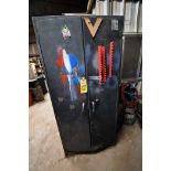 METAL CABINET, 2-door, w/ contents