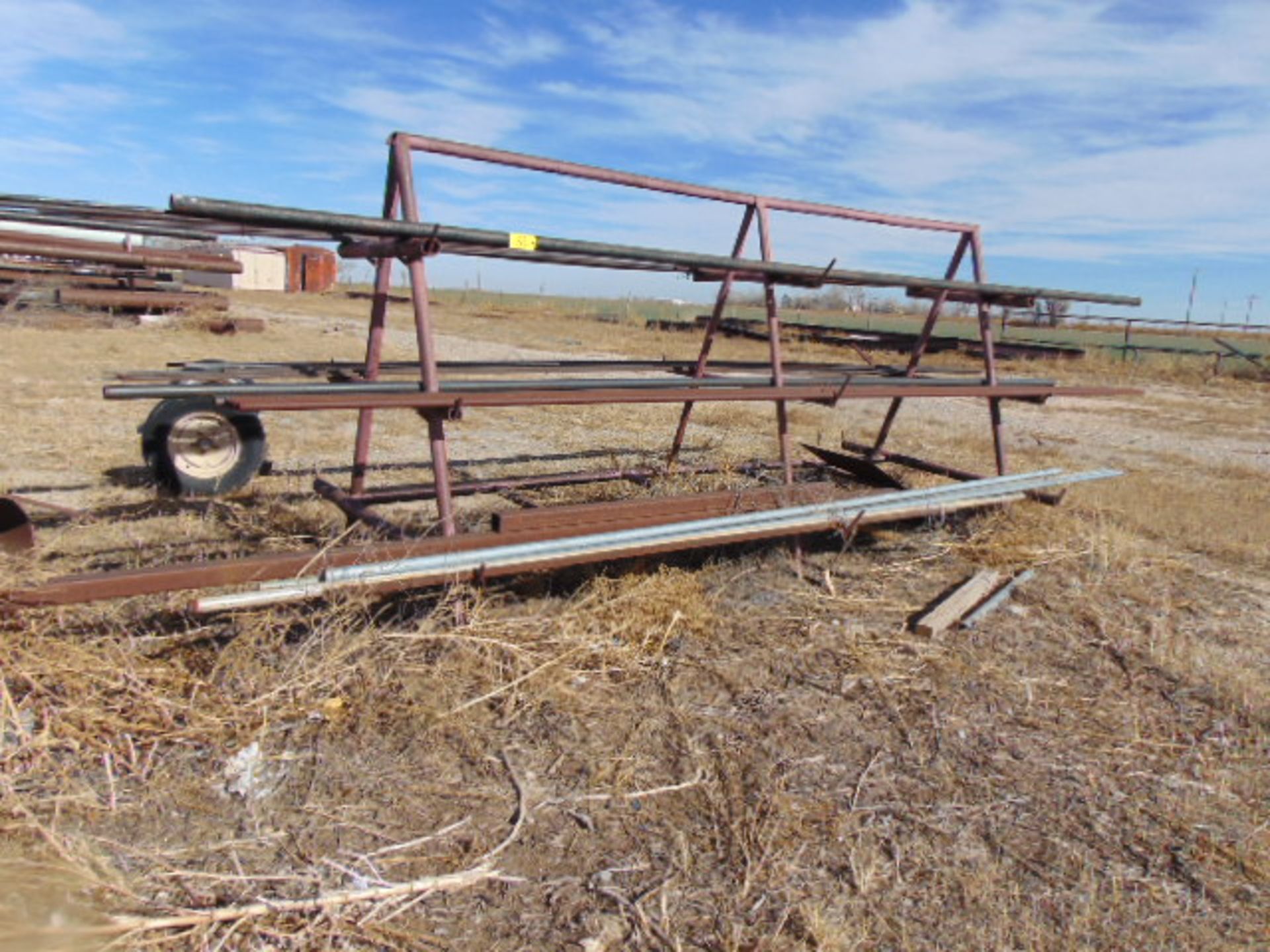 LOT CONSISTING OF: assorted steel, storage trailers & misc. machine parts (in yard) (Located at: - Image 8 of 40