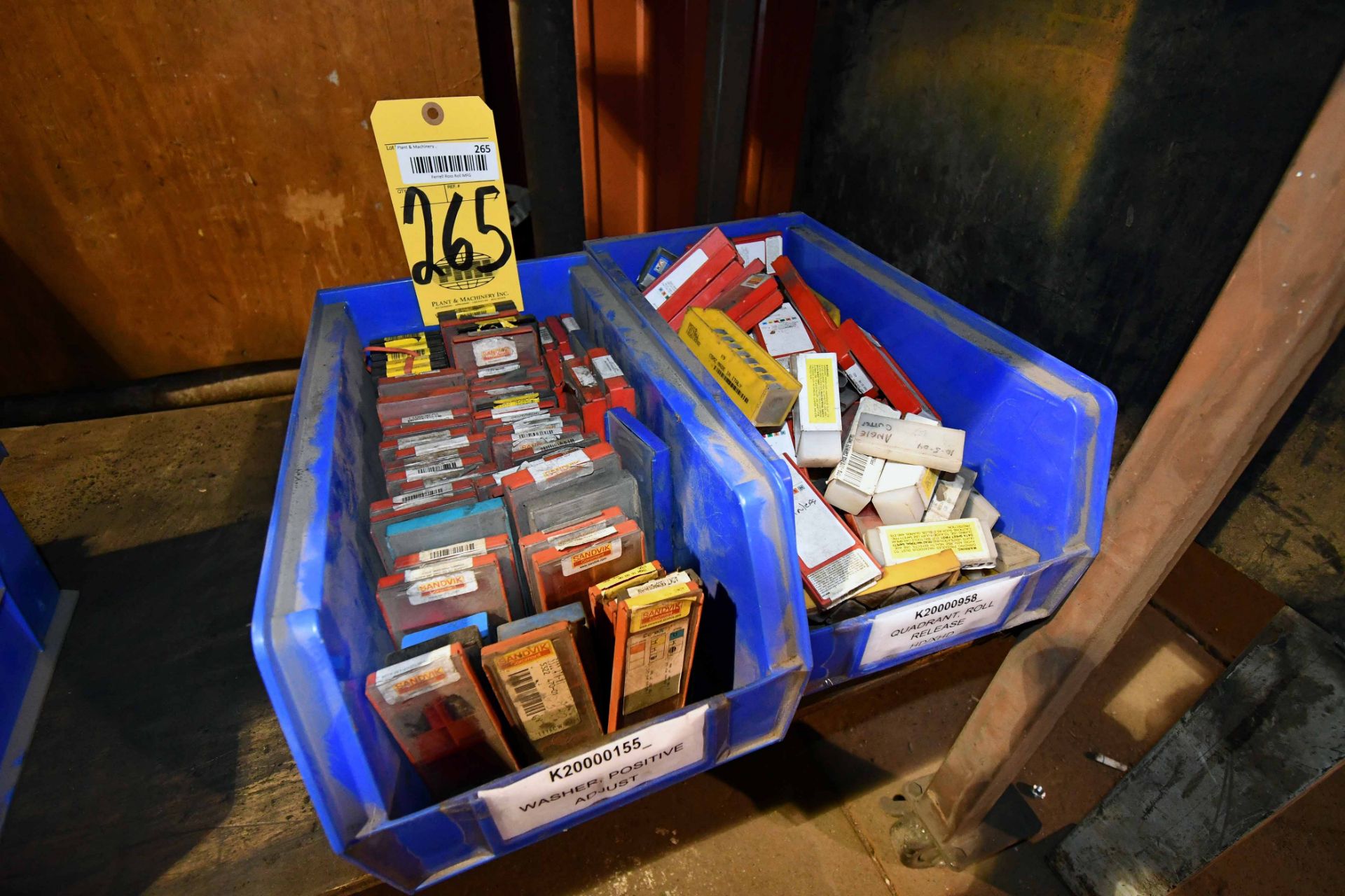 LOT OF CARBIDE INSERTS (in plastic bins)