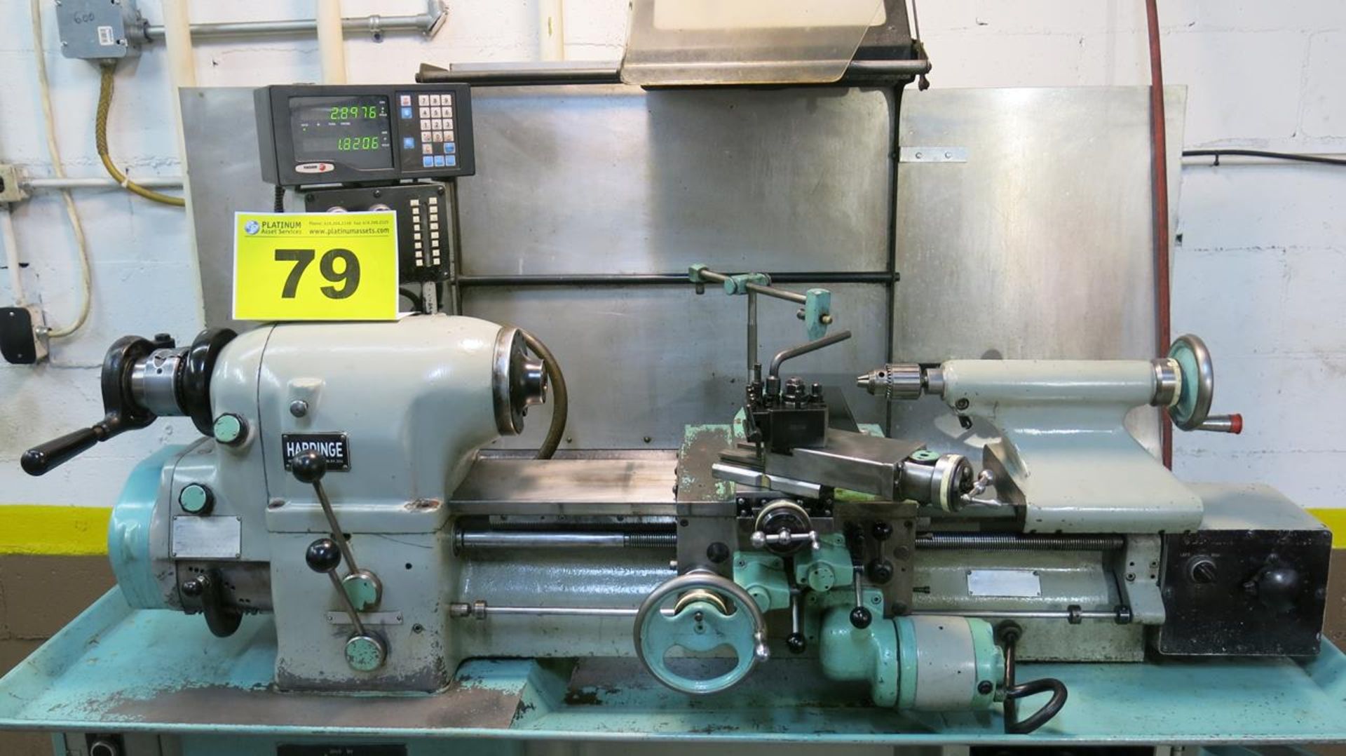 HARDINGE, HLV-H, 9" SWING X 11" CENTERS, SUPER PRECISION LATHE, FAGOR, NVK-20, 2 AXIS DRO, 5C COLLET - Image 4 of 8