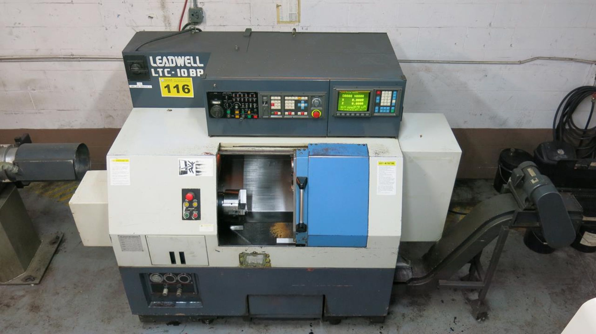 LEADWELL MACHINE CO., LTC-10BP, CNC PRECISION LATHE, 10 HP SPINDLE, 6000 RPM, 8" DIA 3 JAW HYDRAULIC