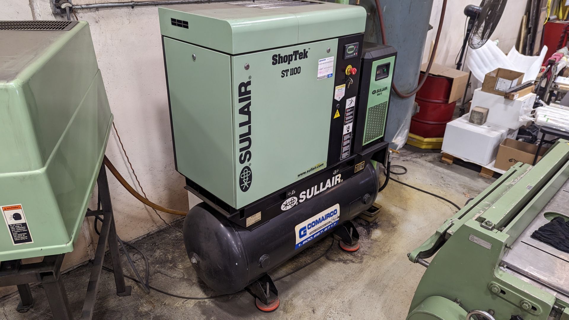 2014, SULLAIR, ST 1109, 15 HP, TANK MOUNTED, ROTARY SCREW AIR COMPRESSOR - Image 2 of 10