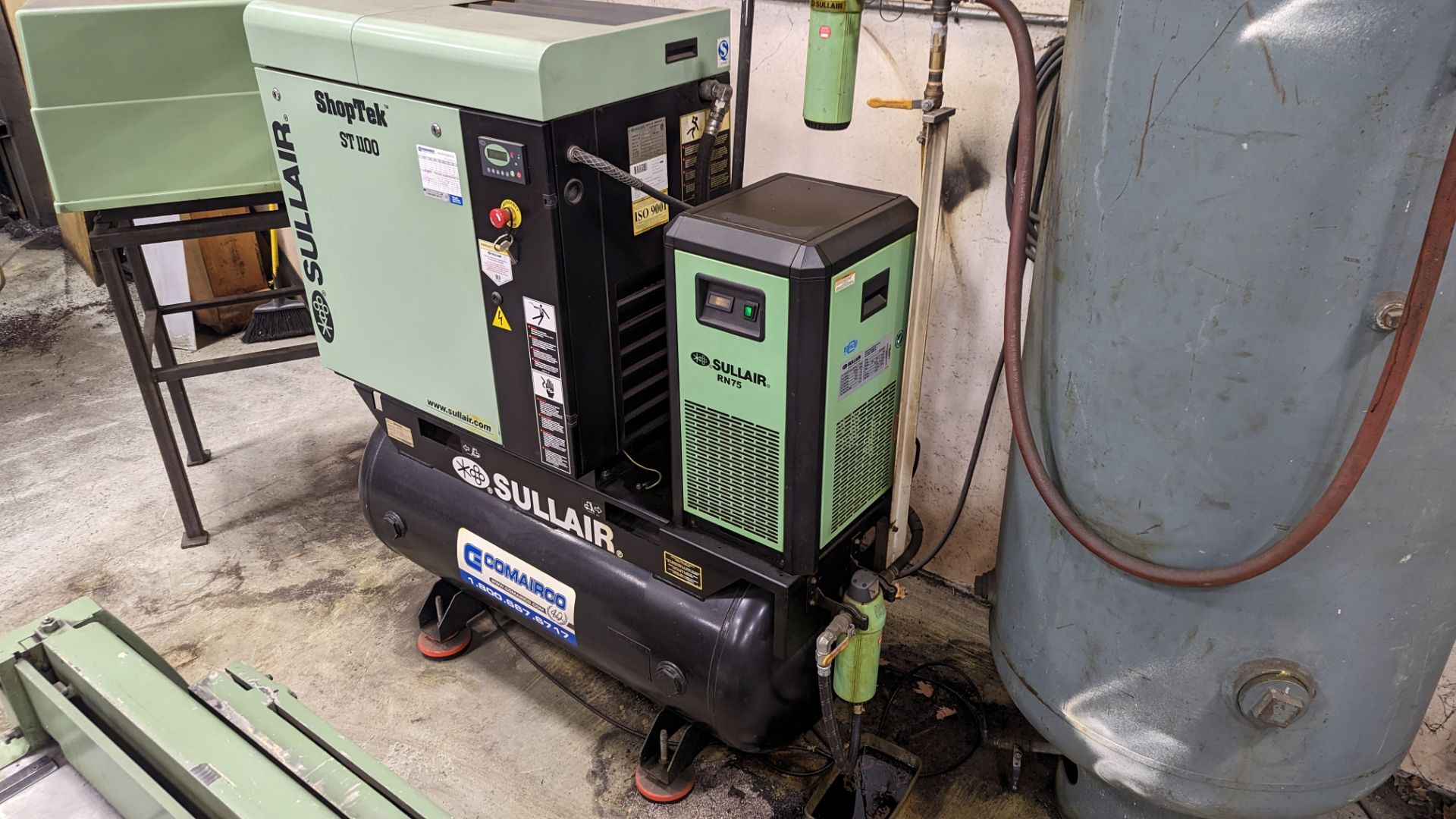 2014, SULLAIR, ST 1109, 15 HP, TANK MOUNTED, ROTARY SCREW AIR COMPRESSOR - Image 3 of 10