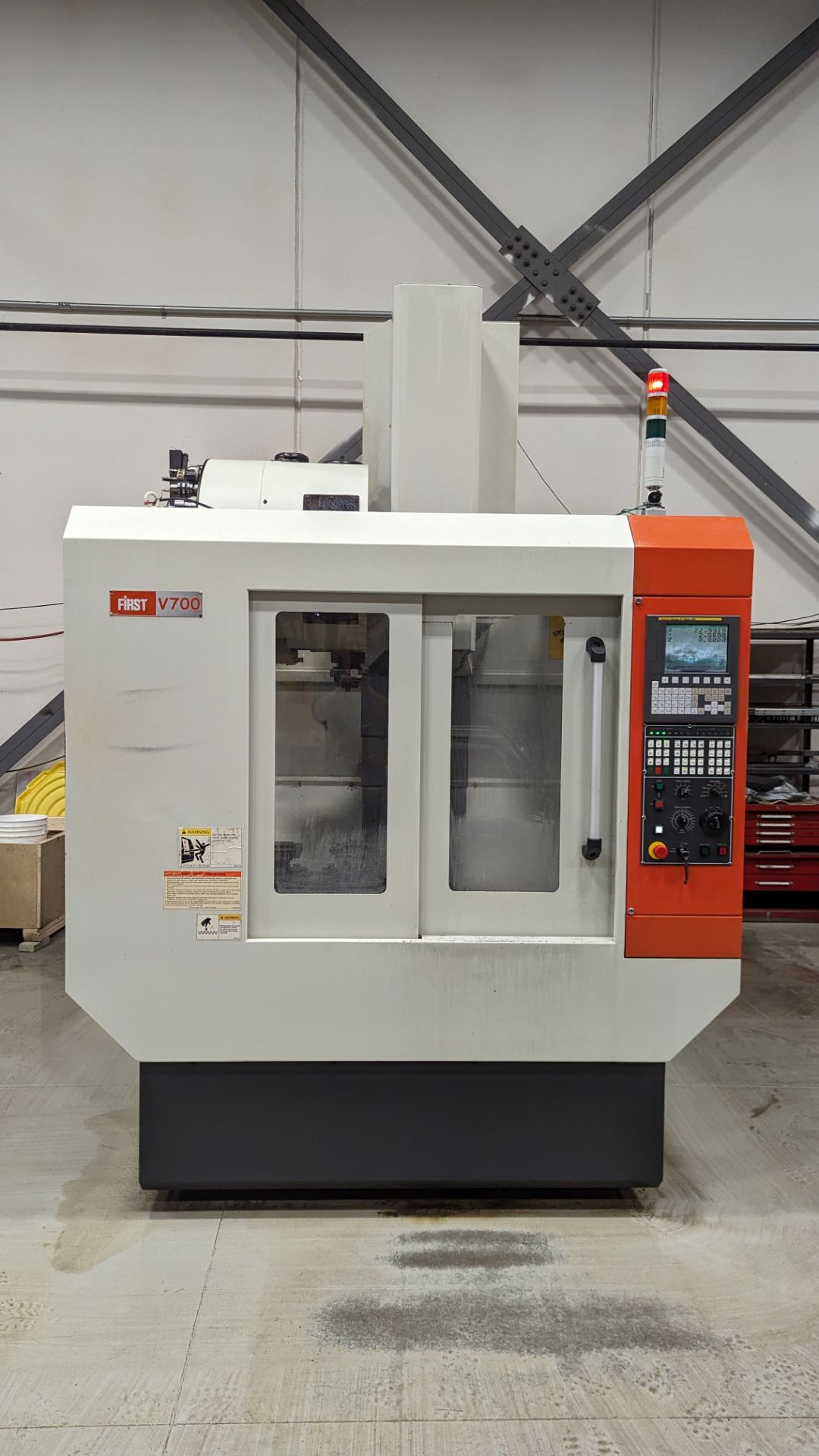 2012, FIRST, V700, CNC VERTICAL MACHINING CENTRE, 10,000 RPM, DIRECT DRIVE, BT40 SPINDLE, TRAVELS ( - Image 2 of 14