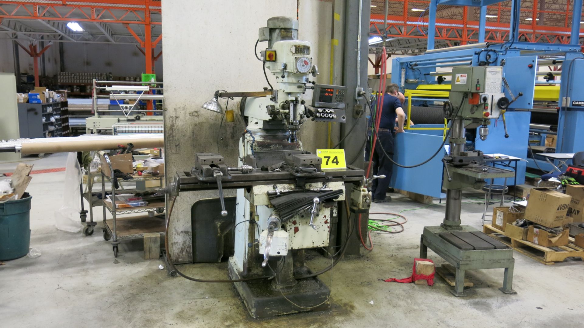 FIRST, LC185VS, 10" X 50", TURRET MILL, X-AXIS POWER FEED, HEDENHAIN, ND710, 2-AXIS, DIGITAL