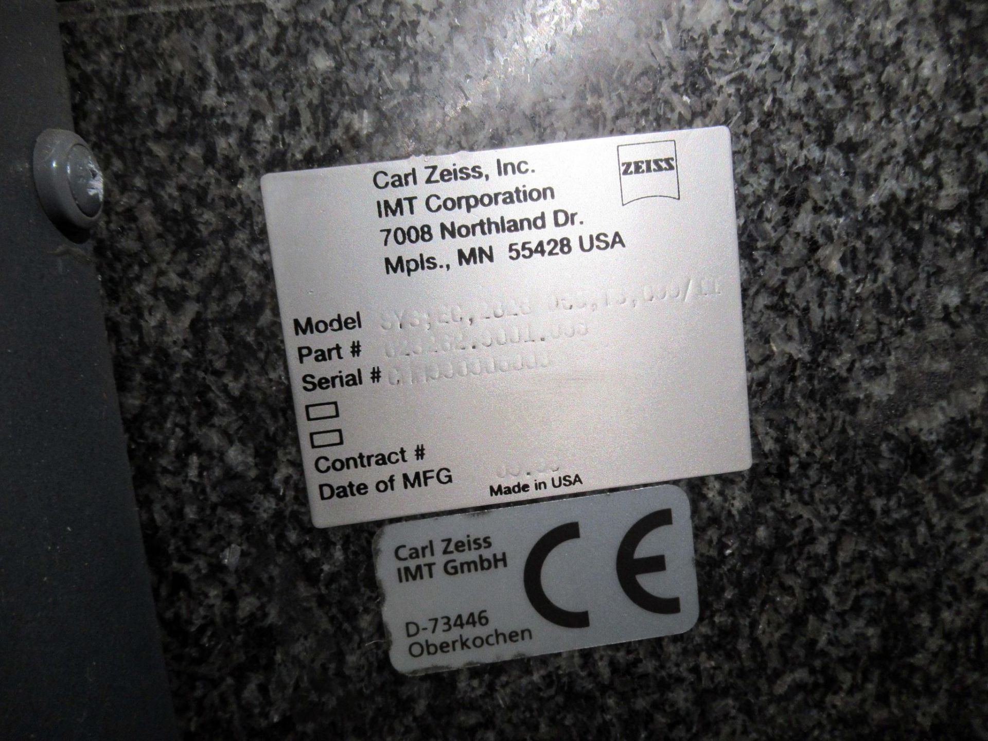 COORDINATE MEASURING MACHINE, ZEISS ECLIPSE MDL. EC 2828 DCC, new 1999, S/N C1100905008 (parts missi - Image 2 of 13