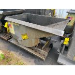 TILTING DUMP HOPPER, 26"W. x 46"L. x 19" dp., rolling