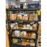 LOT OF SURPLUS INVENTORY: spindle bearings & more, w/ shelving