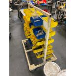 LOT CONSISTING OF: cap screws, washers, nuts, on mobile cart, 26" dp. X 39"W. x 50"dp.