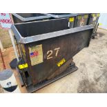 TILTING DUMP HOPPER, 26"W. x 47"L. x 33" dp., rolling