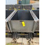 TILTING DUMP HOPPER, 26"W. x 47"L. x 33" dp., rolling