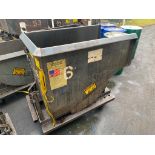 TILTING DUMP HOPPER, 26"W. x 47"L. x 33" dp., rolling