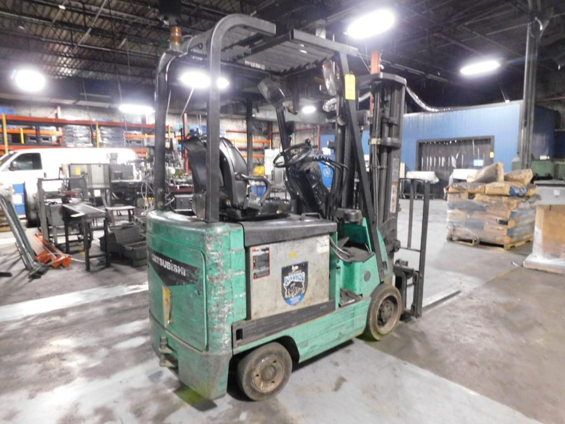 Mitsubishi Electric Forklift Model FBC15N-ACC, 3-Stage Mast, Side Shift, w/Charger, S/N ADC14020Z, 3 - Image 2 of 13