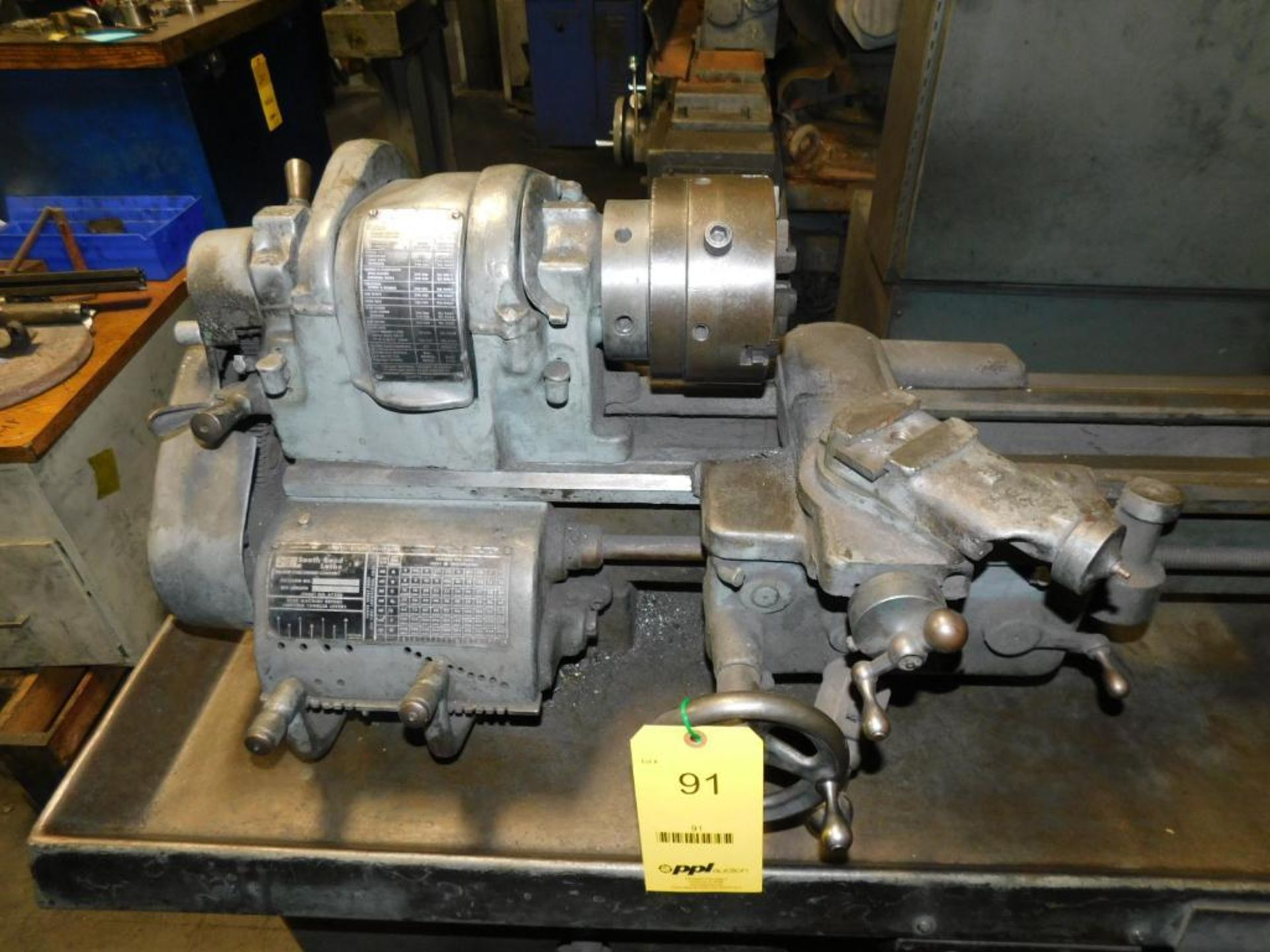 South Bend Lathe, 12" x 24", 6" 3-Jaw Chuck, Tailstock, S/N 20317R - Image 6 of 7