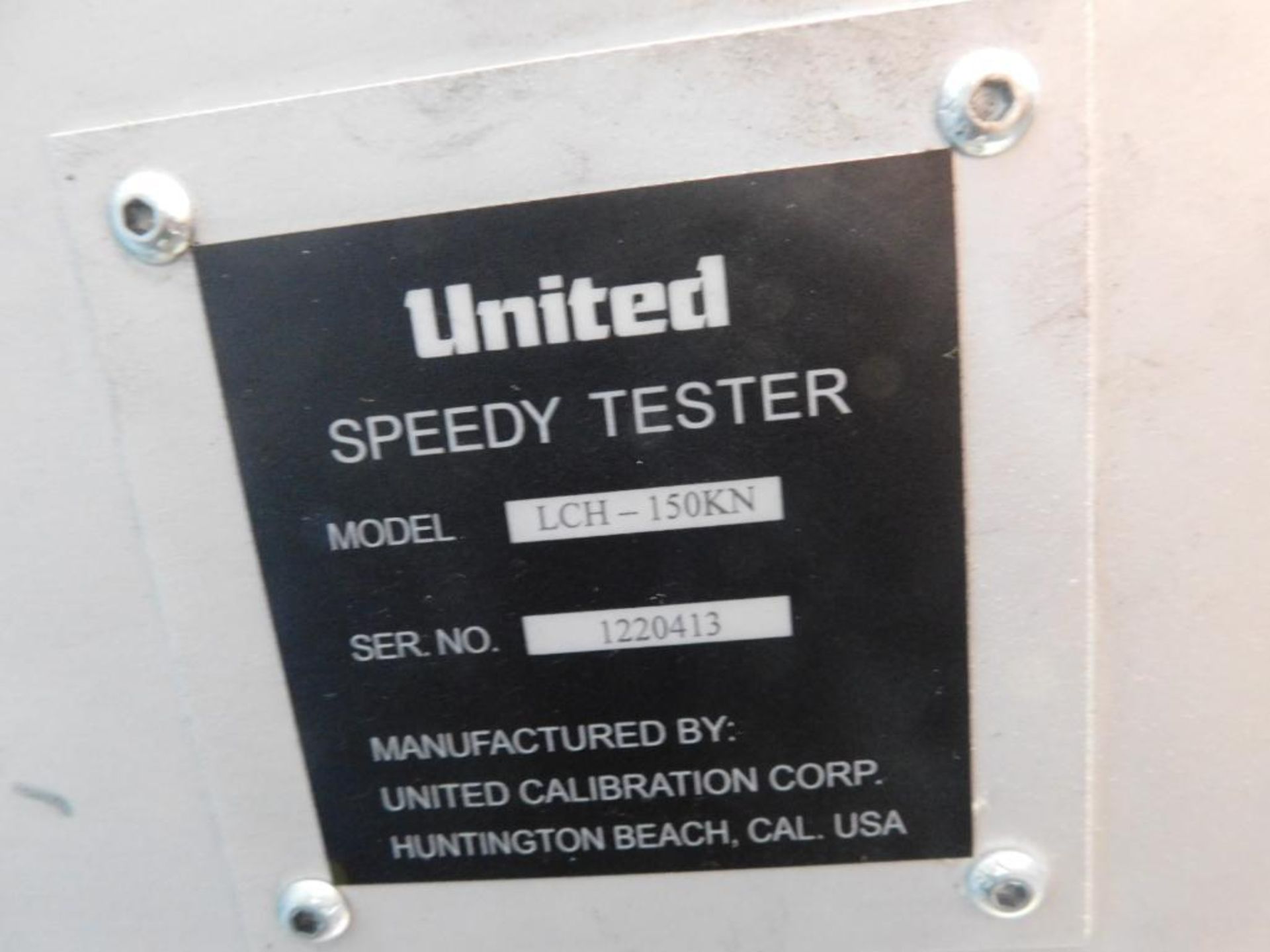 United Testing Systems Speedy Tensile Tester Model LCH-150 KN, Digital Controls, S/N 1220413 w/Acces - Image 13 of 14