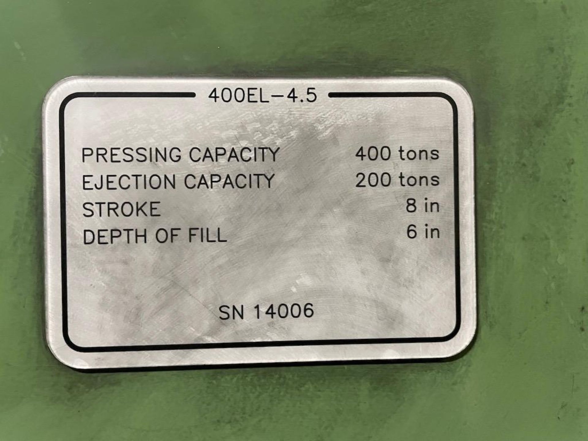 Cincinnati / Elmco 400 Ton Compacting Press, Model 400 El- 4.5, Using 500 Ton Components, 2 Platen L - Image 26 of 26