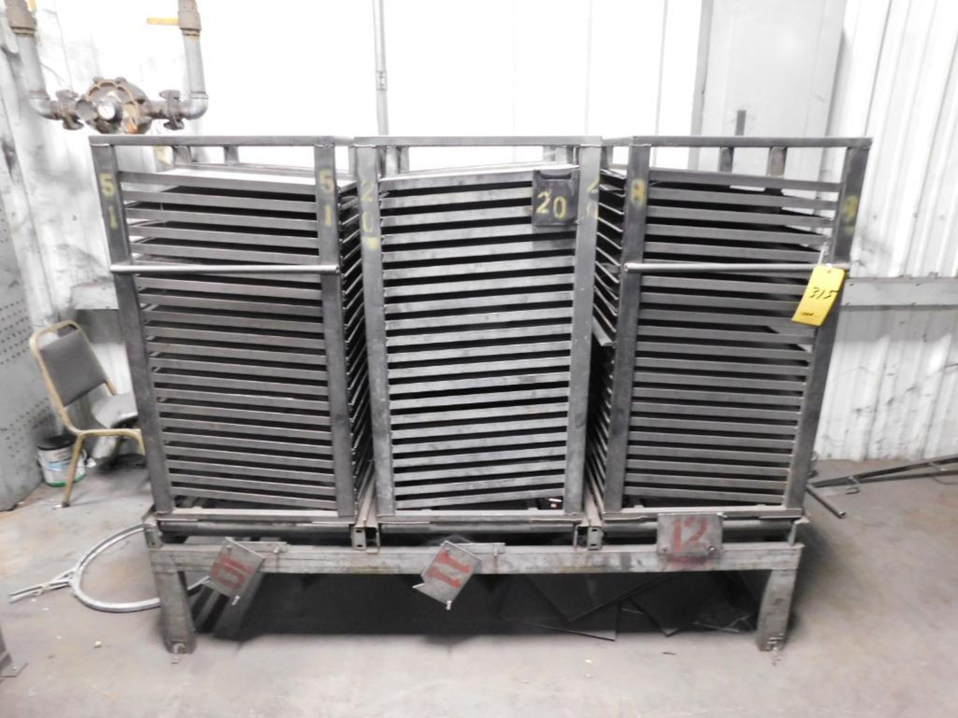 LOT: (4) Roller Stands w/(16) Tray Racks - Image 2 of 4