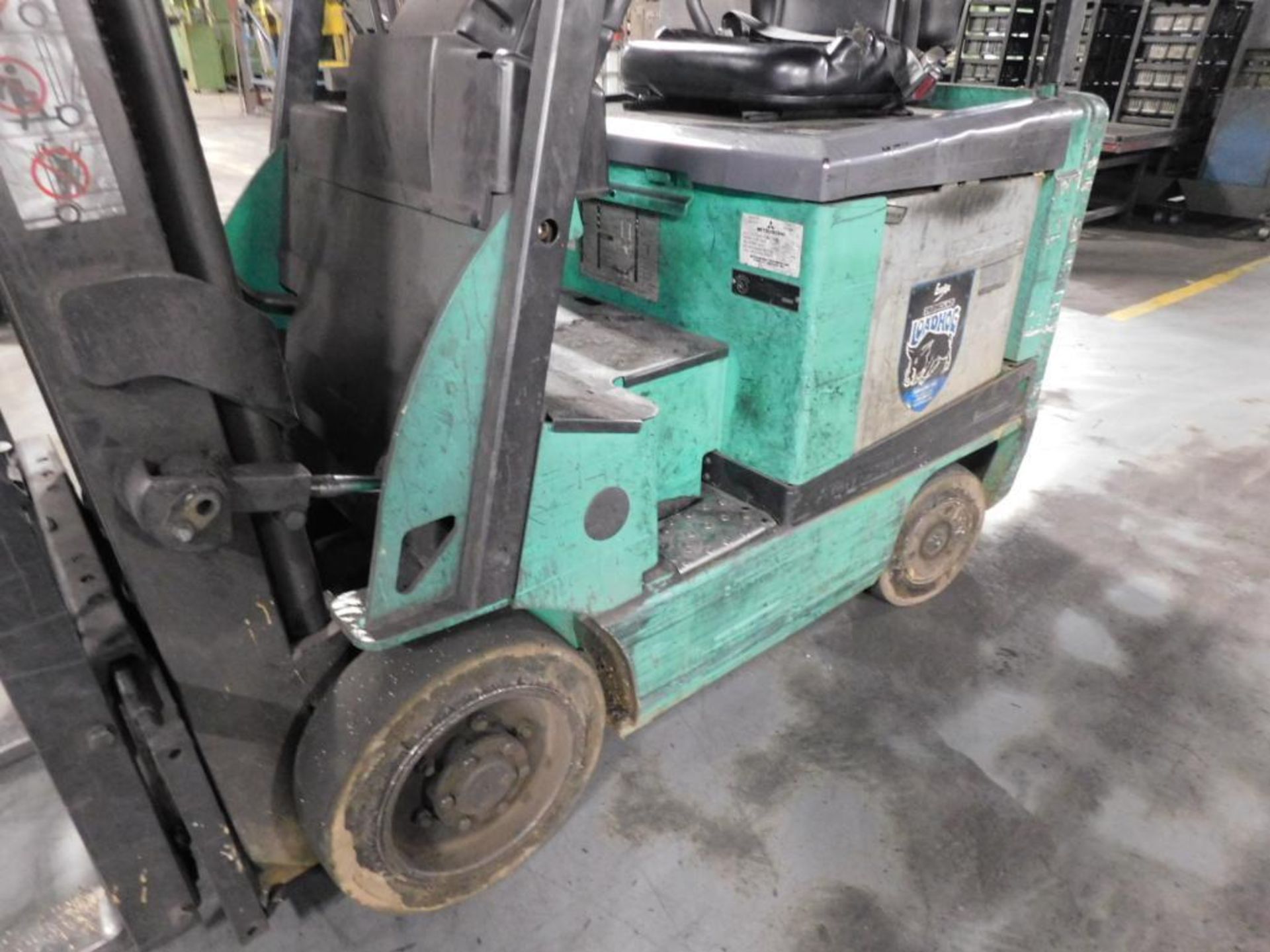 Mitsubishi Electric Forklift Model FBC15N-ACC, 3-Stage Mast, Side Shift, w/Charger, S/N ADC14020Z, 3 - Image 6 of 13