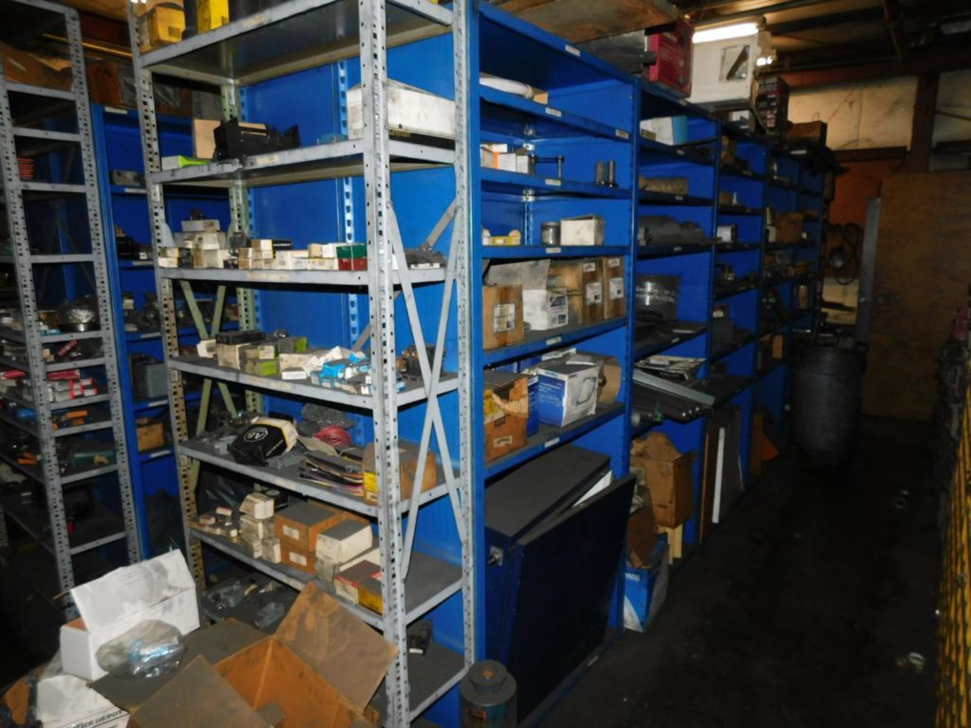 LOT: Contents of Upstairs Parts Department: Large Quantity Machine Parts, Electronics, Hardware, Bui - Image 7 of 33