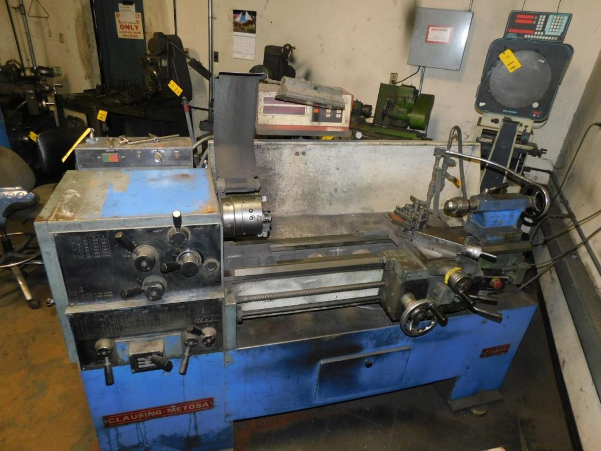 Clausing-Metosa Lathe Model C1440S, 14" x 40", 6" 6-Jaw Chuck, 1.5" Bore, Tailstock, Pathfinder DRO, - Image 6 of 9