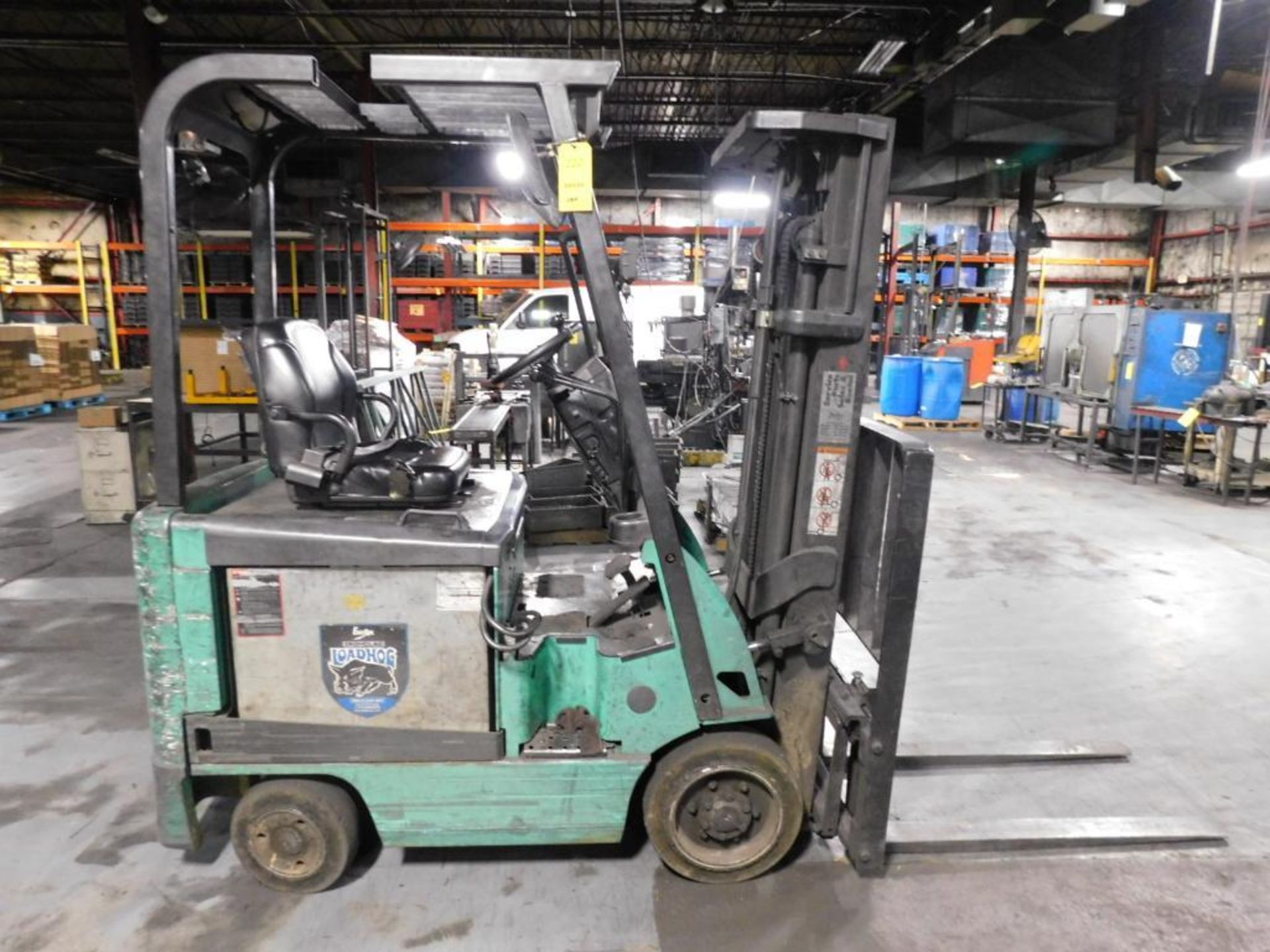 Mitsubishi Electric Forklift Model FBC15N-ACC, 3-Stage Mast, Side Shift, w/Charger, S/N ADC14020Z, 3
