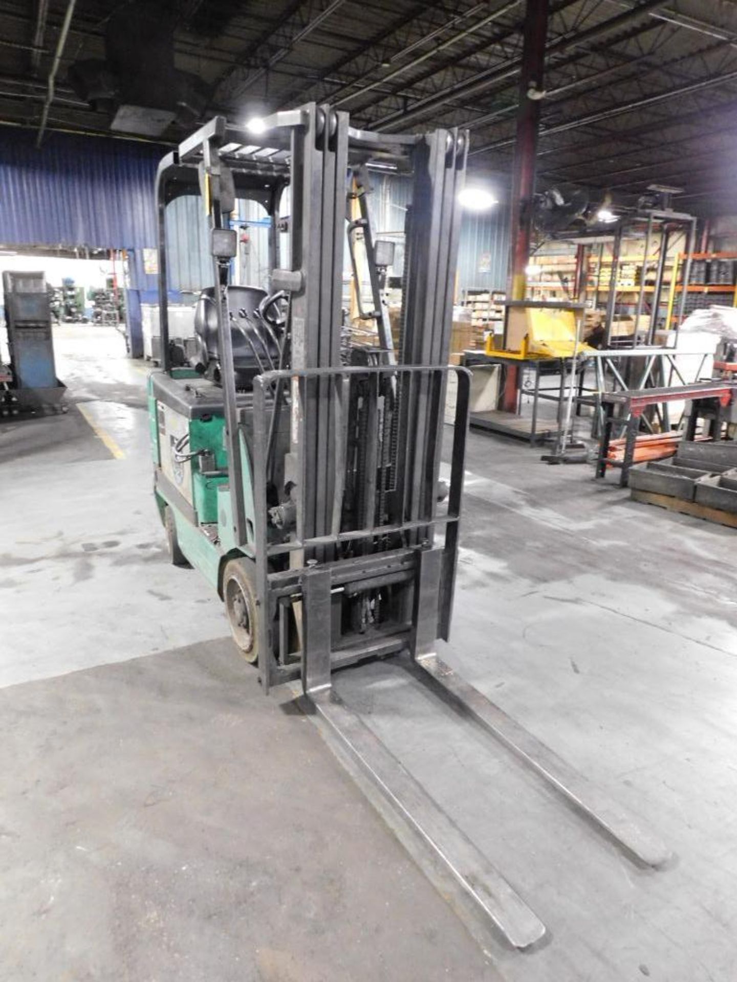 Mitsubishi Electric Forklift Model FBC15N-ACC, 3-Stage Mast, Side Shift, w/Charger, S/N ADC14020Z, 3 - Image 4 of 13