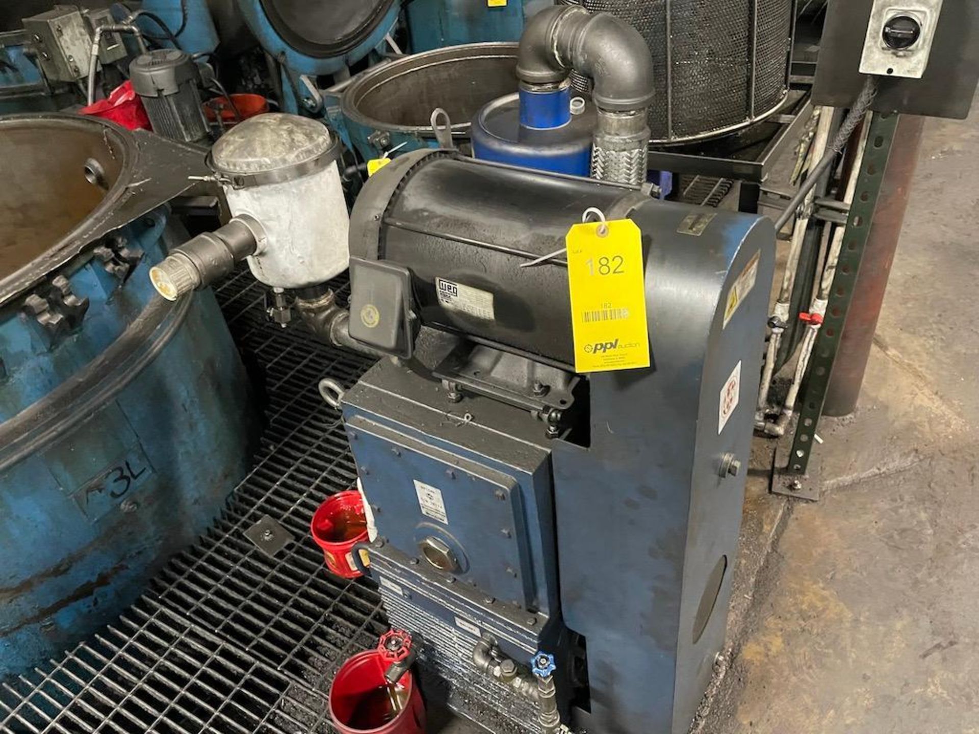 US Vacuum Pump Model RP150K, 7.5 Hp, S/N 20174 includes Supporting Pumps in Impregnation Pit