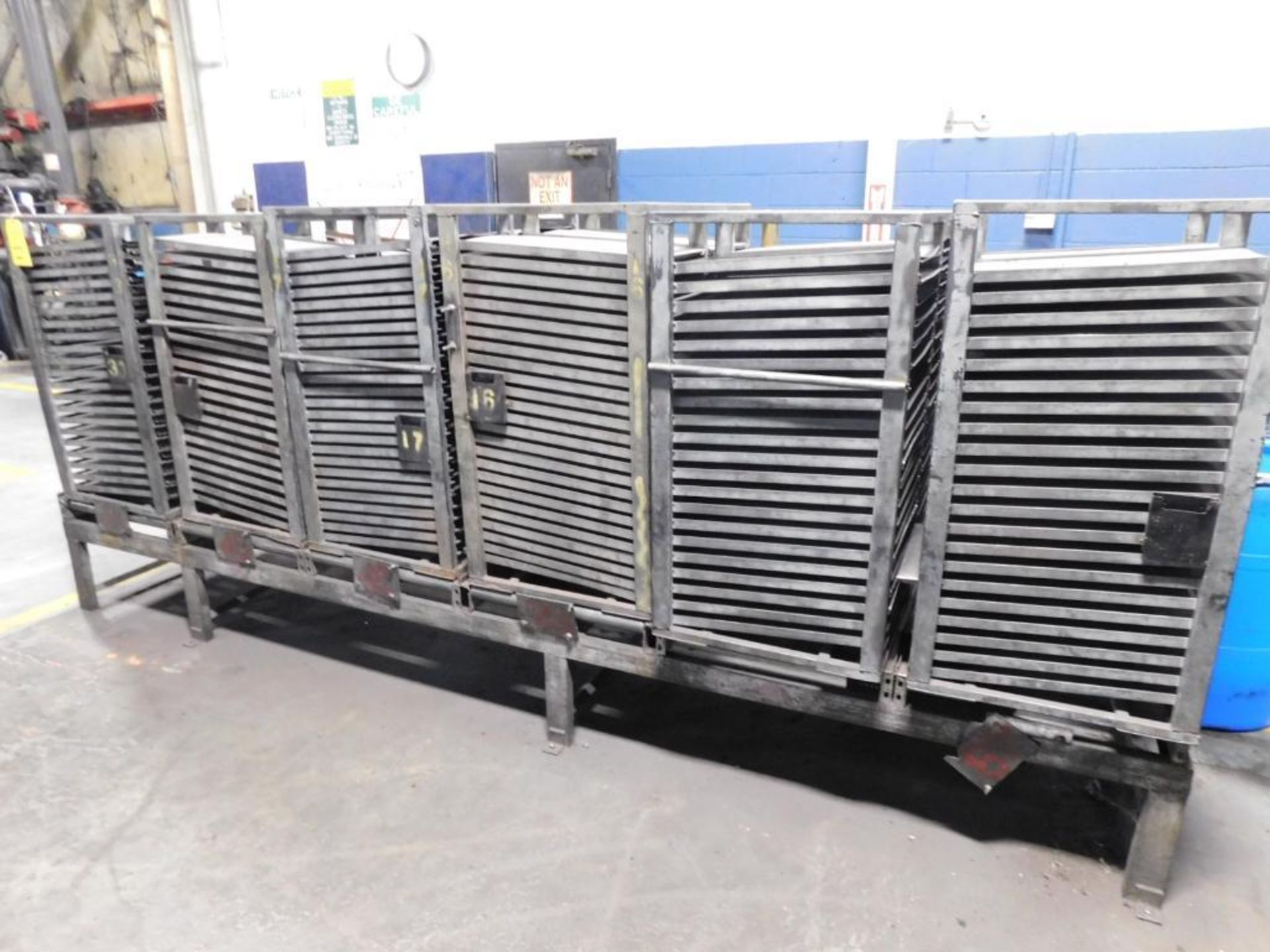 LOT: (4) Roller Stands w/(16) Tray Racks - Image 3 of 4