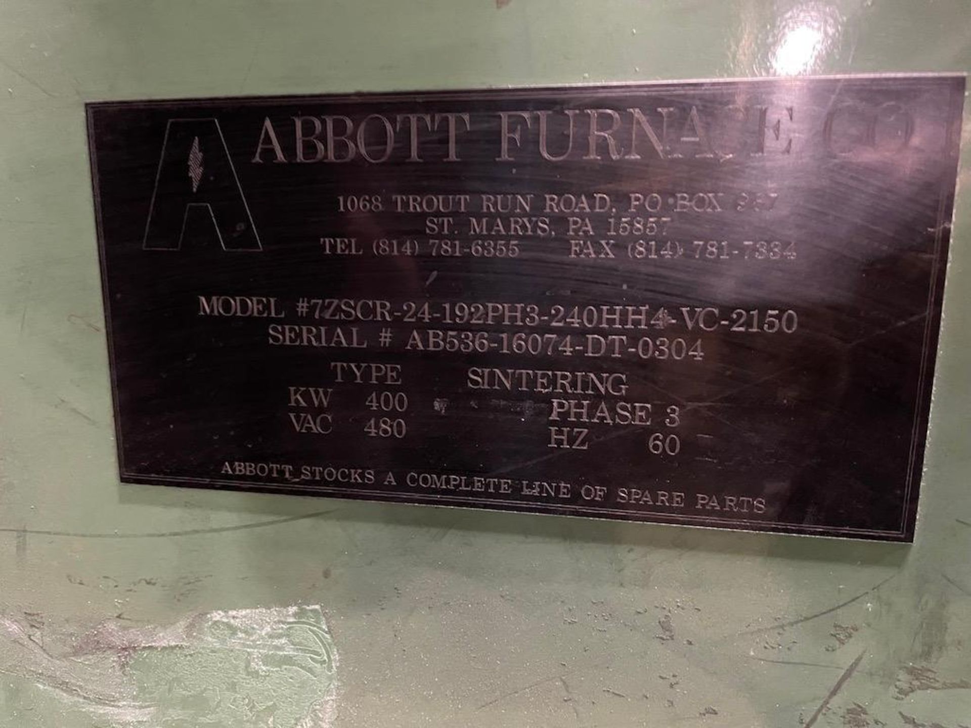 Abbott Electric Belt Sintering Furnace, Model 7ZSCR-24-192PH3-240HH4-VC-2150, 24" Belt, 192" Hot Zon - Image 21 of 22